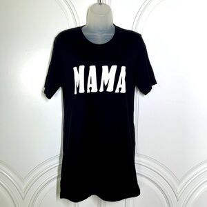 MAMA Heather Black T-shirt Graphic Tee Size S NWOT